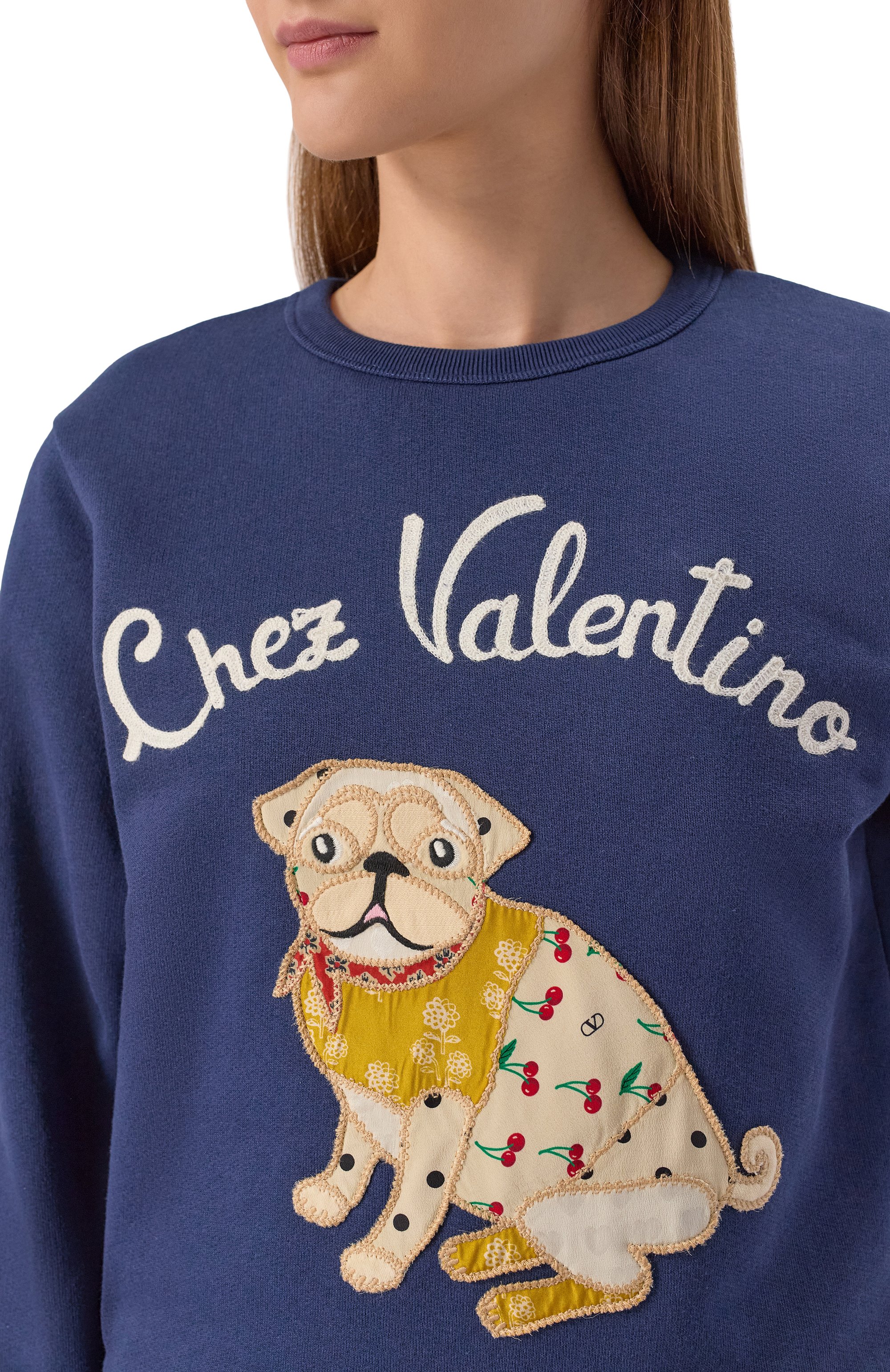 Хлопковый свитшот VALENTINO, арт. 7B3MF24Z9L8, фото 5