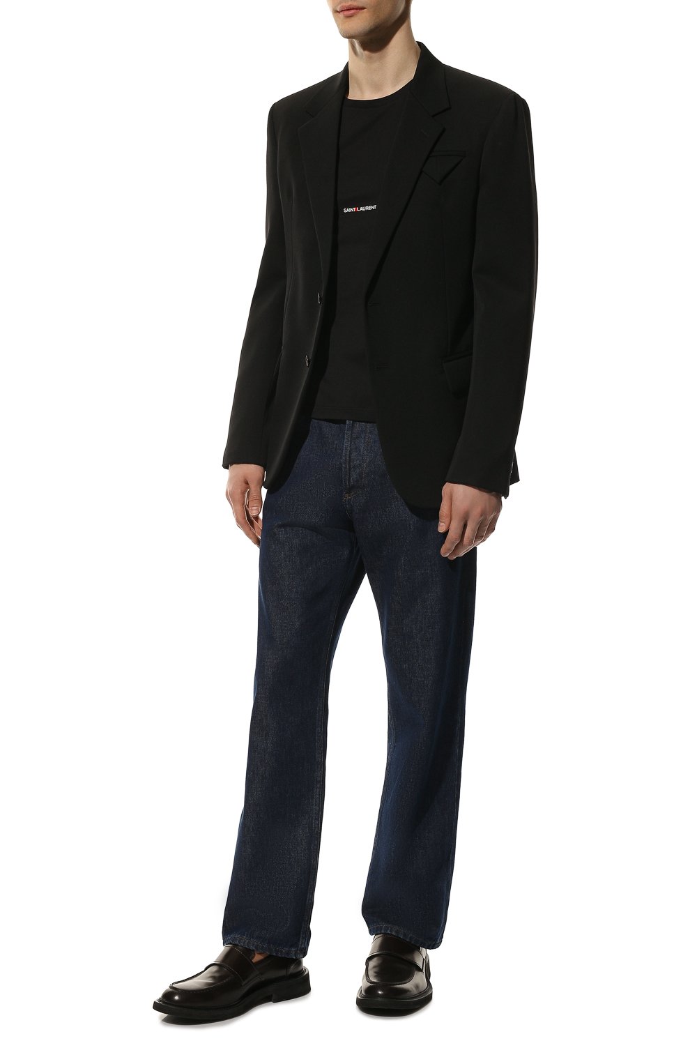 Хлопковая футболка SAINT LAURENT, арт. 464572/YB2DQ, фото 2