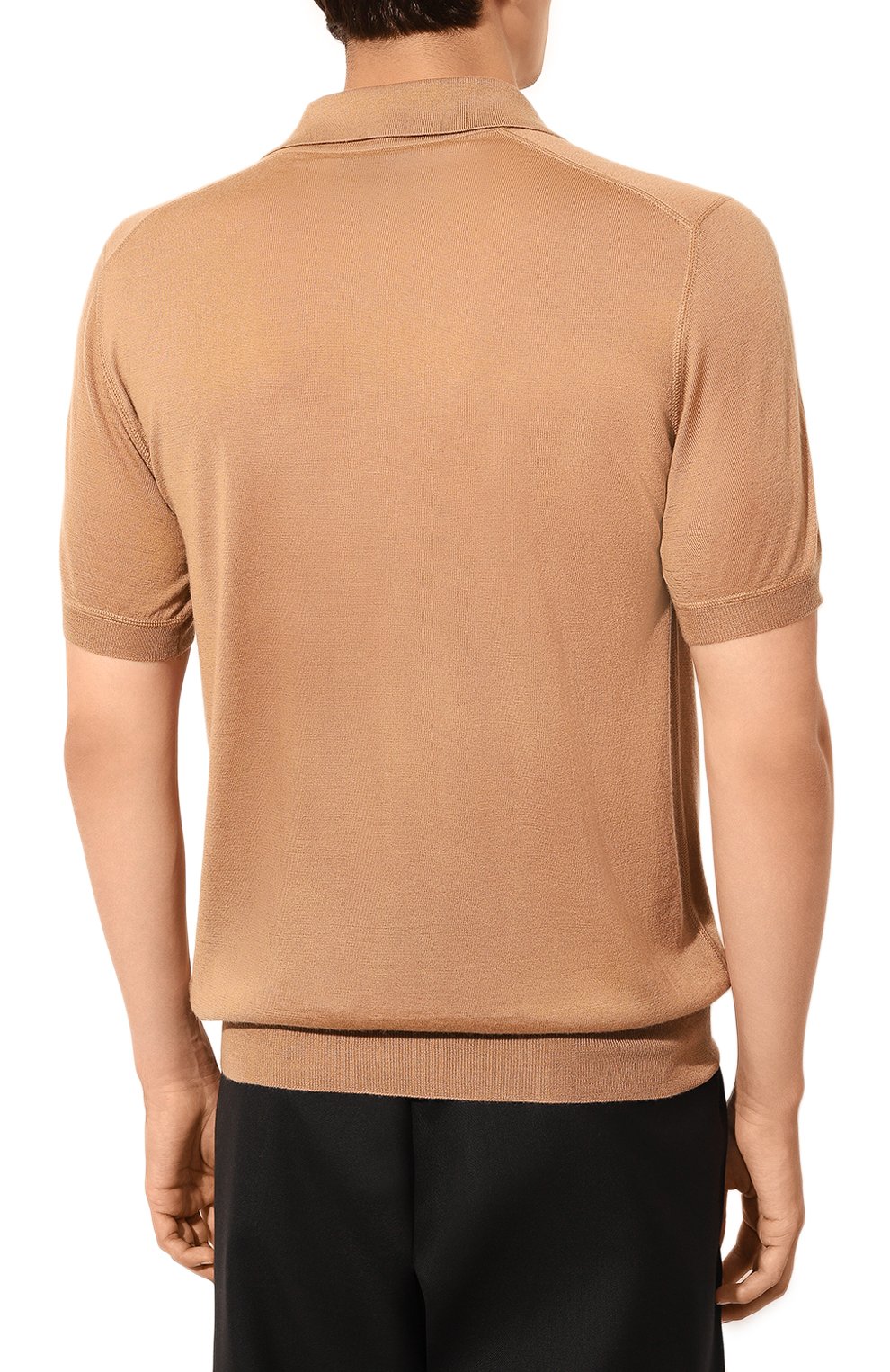 Кашемировое поло PRADA бежевого цвета по цене 195000 руб., арт. UMB313-10IR-F0040-221, фото 4 Кашемировое поло PRADA, арт. UMB313-10IR-F0040-221, фото 4