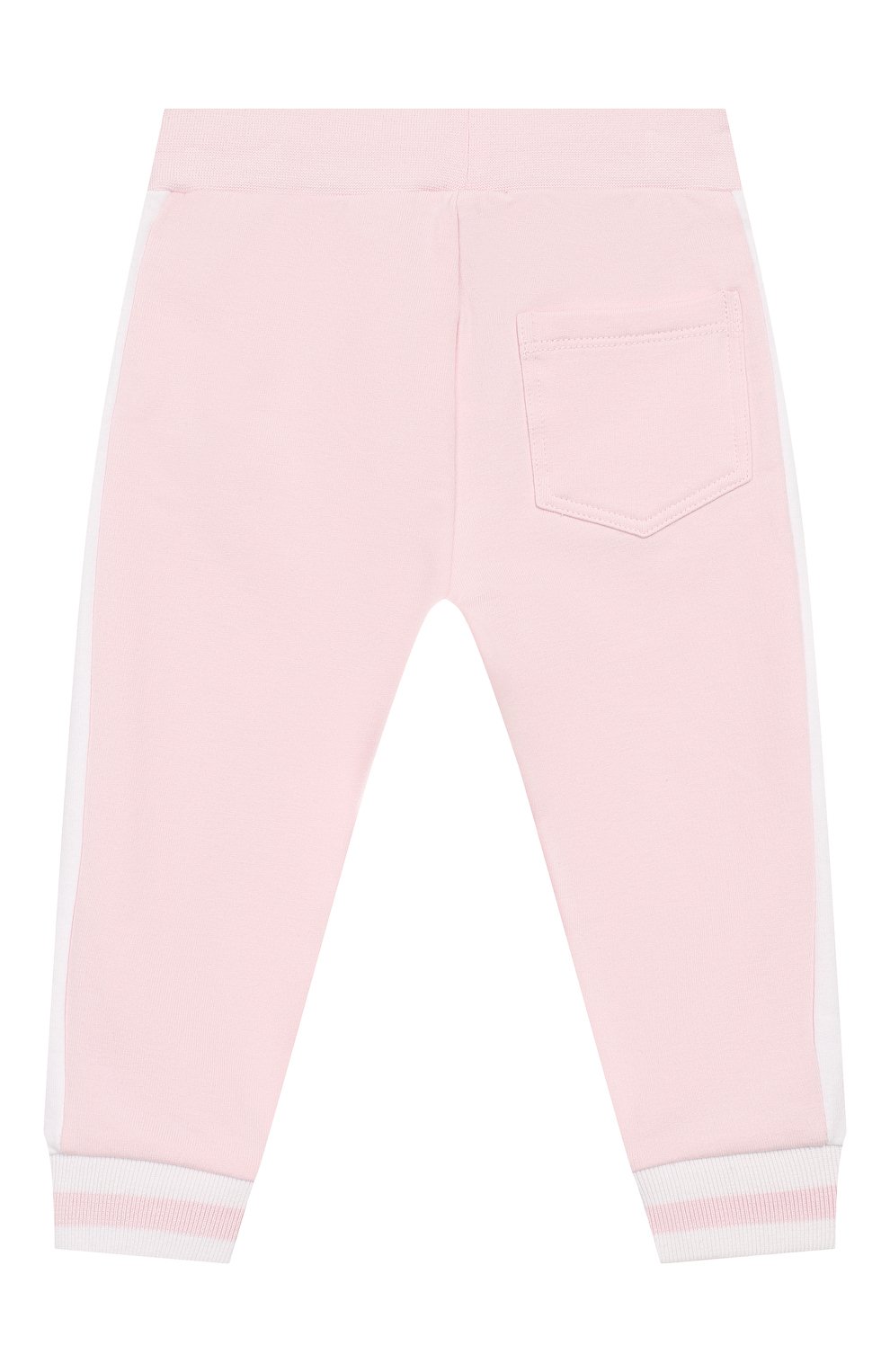 Хлопковые джоггеры MONNALISA белого цвета по цене 7160 руб., арт. 395401, фото 2 Хлопковые джоггеры MONNALISA, арт. 395401, фото 2