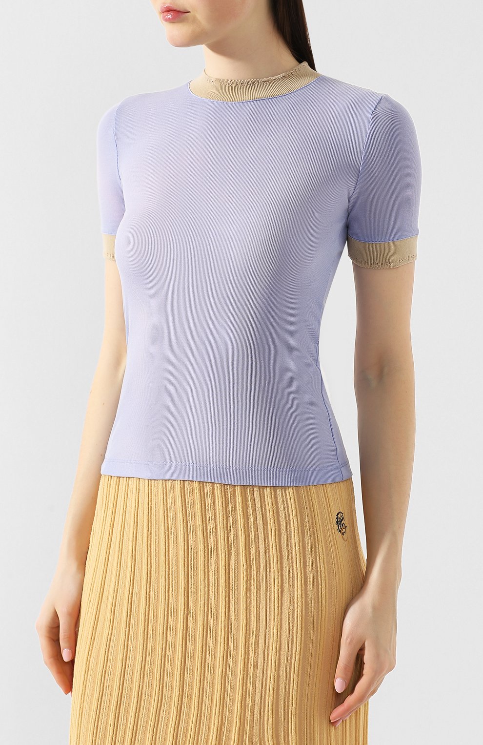 Футболка ACNE STUDIOS голубого цвета по цене 19550 руб., арт. AL0065, фото 3 Футболка ACNE STUDIOS, арт. AL0065, фото 3
