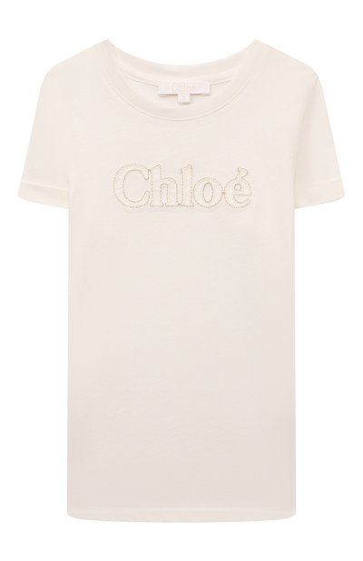 Хлопковая футболка CHLOÉ, арт. C20110/2A-5A