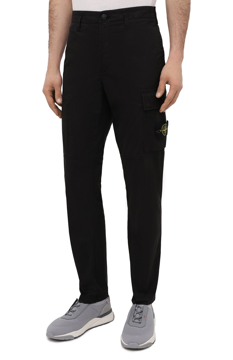 Хлопковые брюки-карго STONE ISLAND черного цвета по цене 24950 руб., арт. 741531419, фото 3 Хлопковые брюки-карго STONE ISLAND, арт. 741531419, фото 3