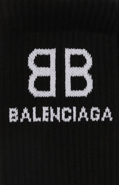 Хлопковые носки BALENCIAGA черного цвета по цене 14550 руб., арт. 656963/372B4, фото 2 Хлопковые носки BALENCIAGA, арт. 656963/372B4, фото 2
