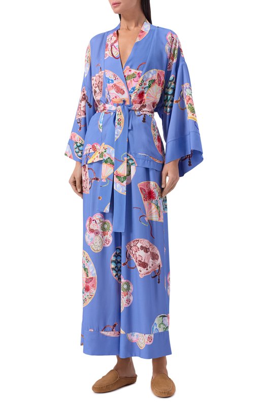 Пижама из вискозы Any Wowzers HAIKU02-TBLUE Голубой  HAIKU02-TBLUE Фото 2