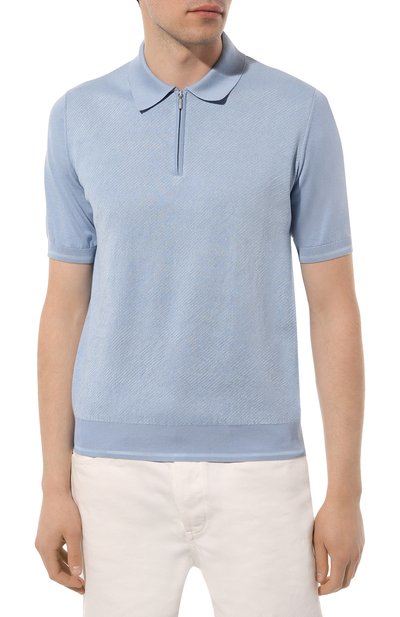 Поло из шелка и хлопка ZILLI, арт. MBZ-PZ122-JACQ1/MC01, фото 3