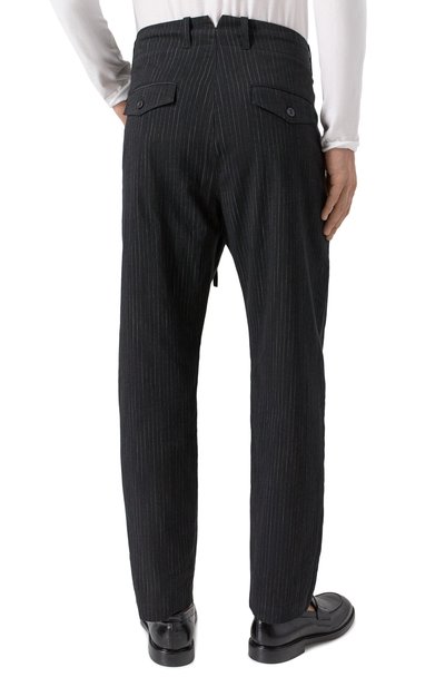 Брюки из хлопка и льна HANNES ROETHER черного цвета по цене 49200 руб., арт. PA21DRE.5111/, фото 4 Брюки из хлопка и льна HANNES ROETHER, арт. PA21DRE.5111/, фото 4