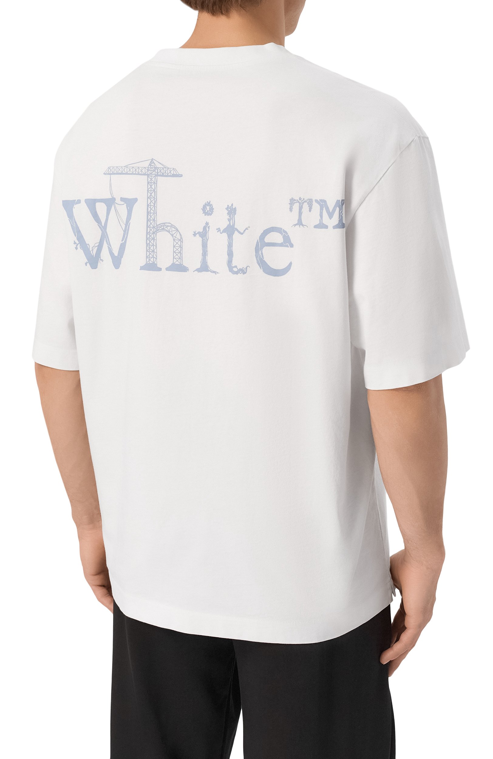 Хлопковая футболка OFF-WHITE, арт. 0MAA120F26JER00N1, фото 4