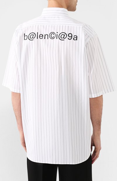 Хлопковая рубашка BALENCIAGA белого цвета по цене 49950 руб., арт. 621912/TIM35, фото 4 Хлопковая рубашка BALENCIAGA, арт. 621912/TIM35, фото 4