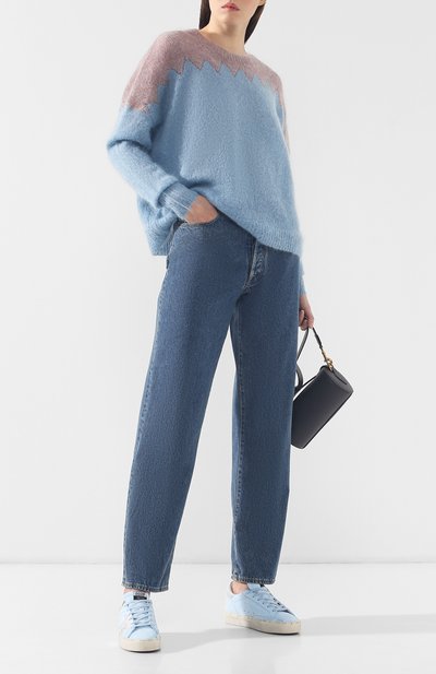 Вязаный пуловер ISABEL MARANT голубого цвета по цене 34850 руб., арт. PU0899-19P037I/MANNY, фото 2 Вязаный пуловер ISABEL MARANT, арт. PU0899-19P037I/MANNY, фото 2