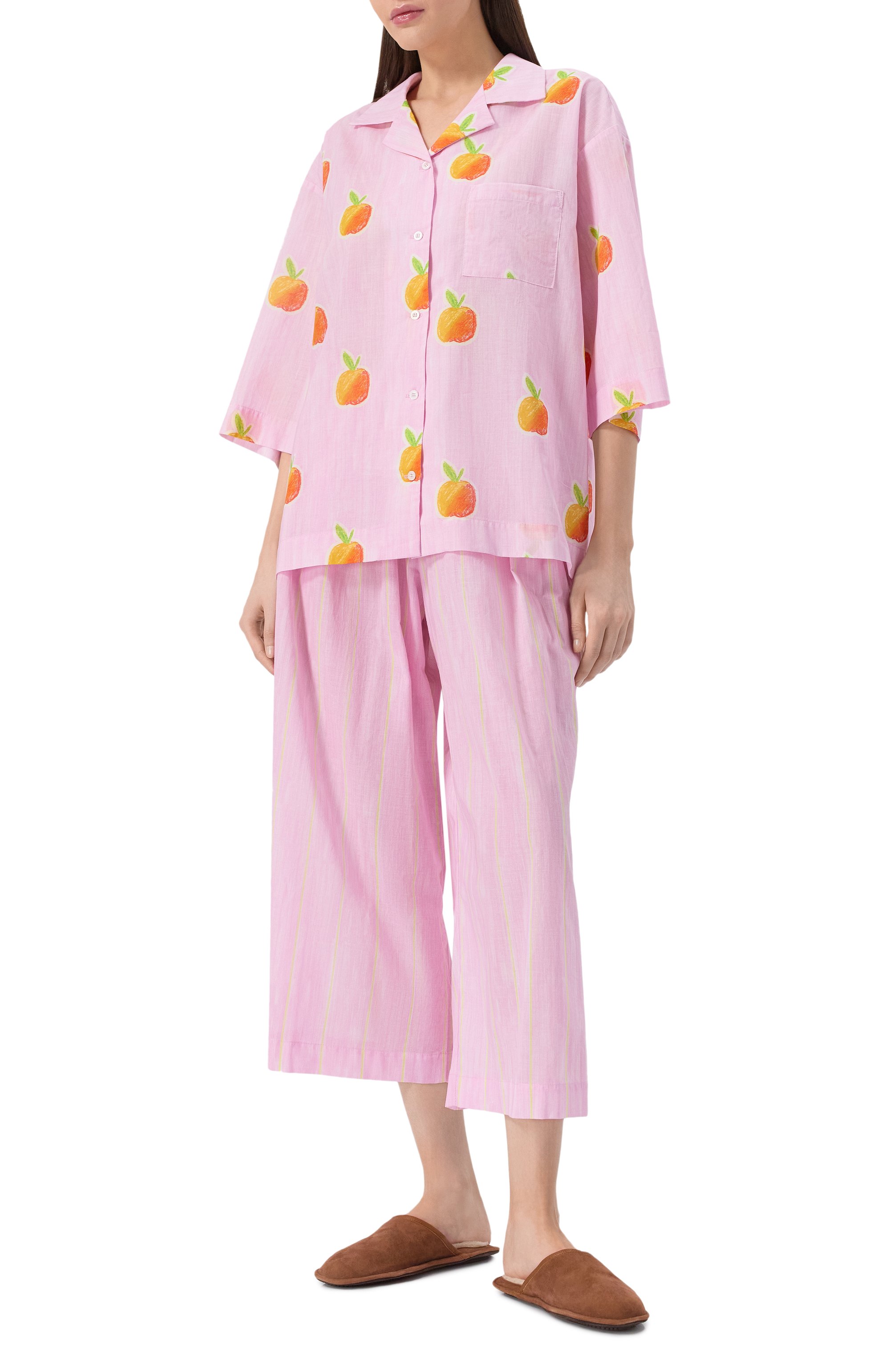 Хлопковая пижама ANY WOWZERS, арт. WCROP02P-APP-PINK, фото 2