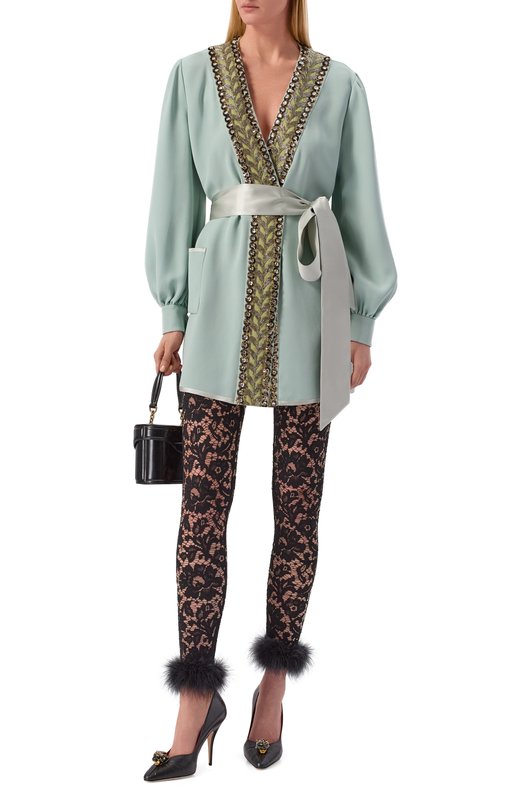 Шелковая блузка Valentino 8B3AB830/1MM Зелёный  8B3AB830/1MM Фото 2