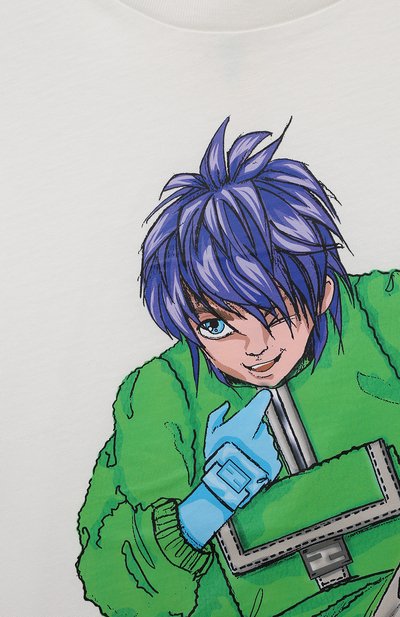 Хлопковая футболка FENDI, арт. JMI431/7AJ/4-6, фото 3