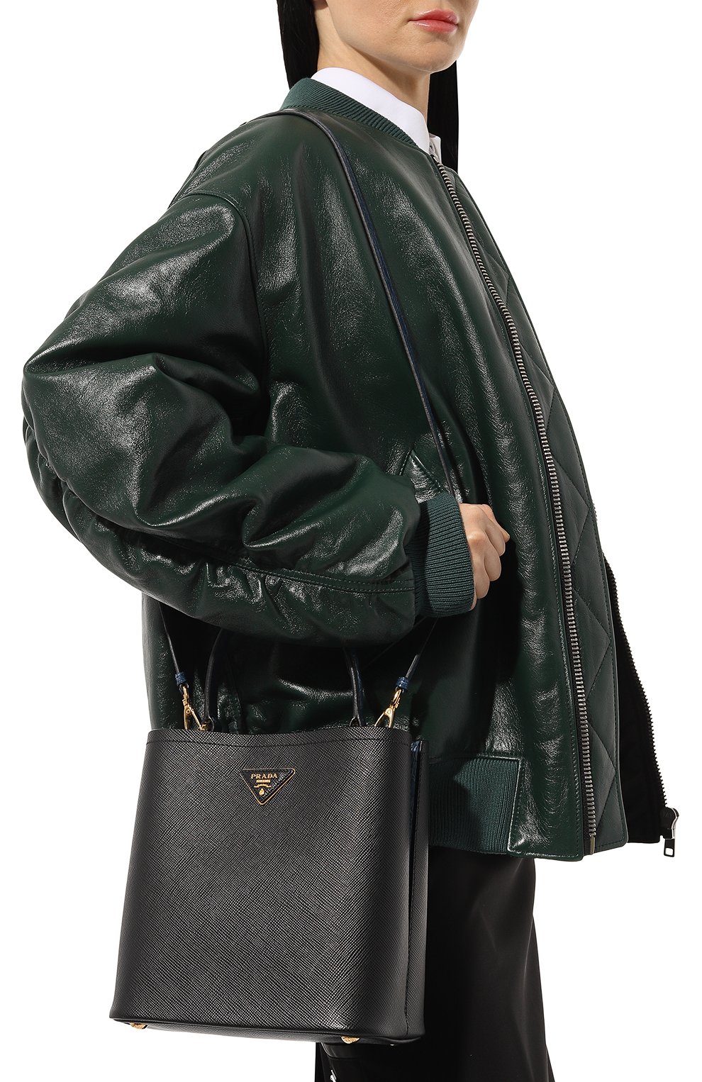 Сумка с отделкой из кожи каймана PRADA, арт. 1BA212-2EVL-F098P-OOO, фото 2