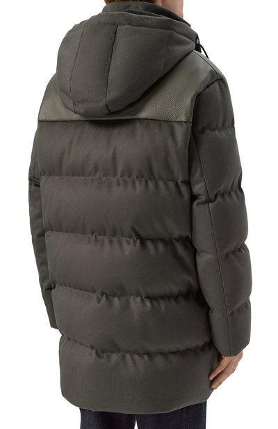 Пуховик с отделкой из норки и кожи оленя MVST, арт. M26.1MM.0M16.1/F184 CASHMERE+CERV0, фото 4