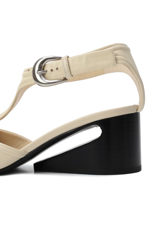 Кожаные туфли Mary Jane Jil Sander J16WM0004-P8226 Кремовый  J16WM0004-P8226 Фото 7