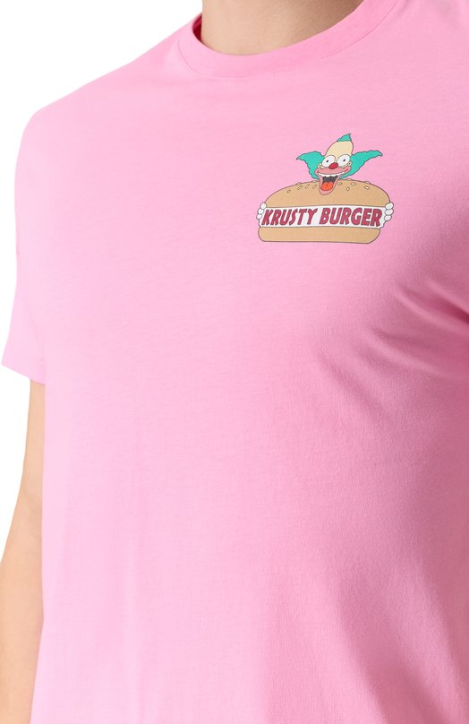 Хлопковая футболка MC2 Saint Barth STBM TSHIRT MAN/02621H Розовый  STBM TSHIRT MAN/02621H Фото 5