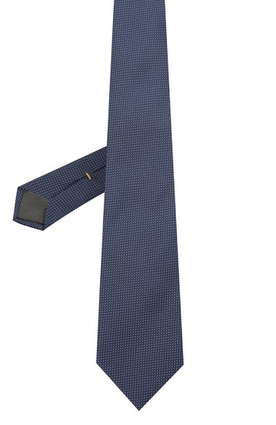 Шелковый галстук CANALI темно-синего цвета по цене 11500 руб., арт. 18/HJ03192, фото 2 Шелковый галстук CANALI, арт. 18/HJ03192, фото 2