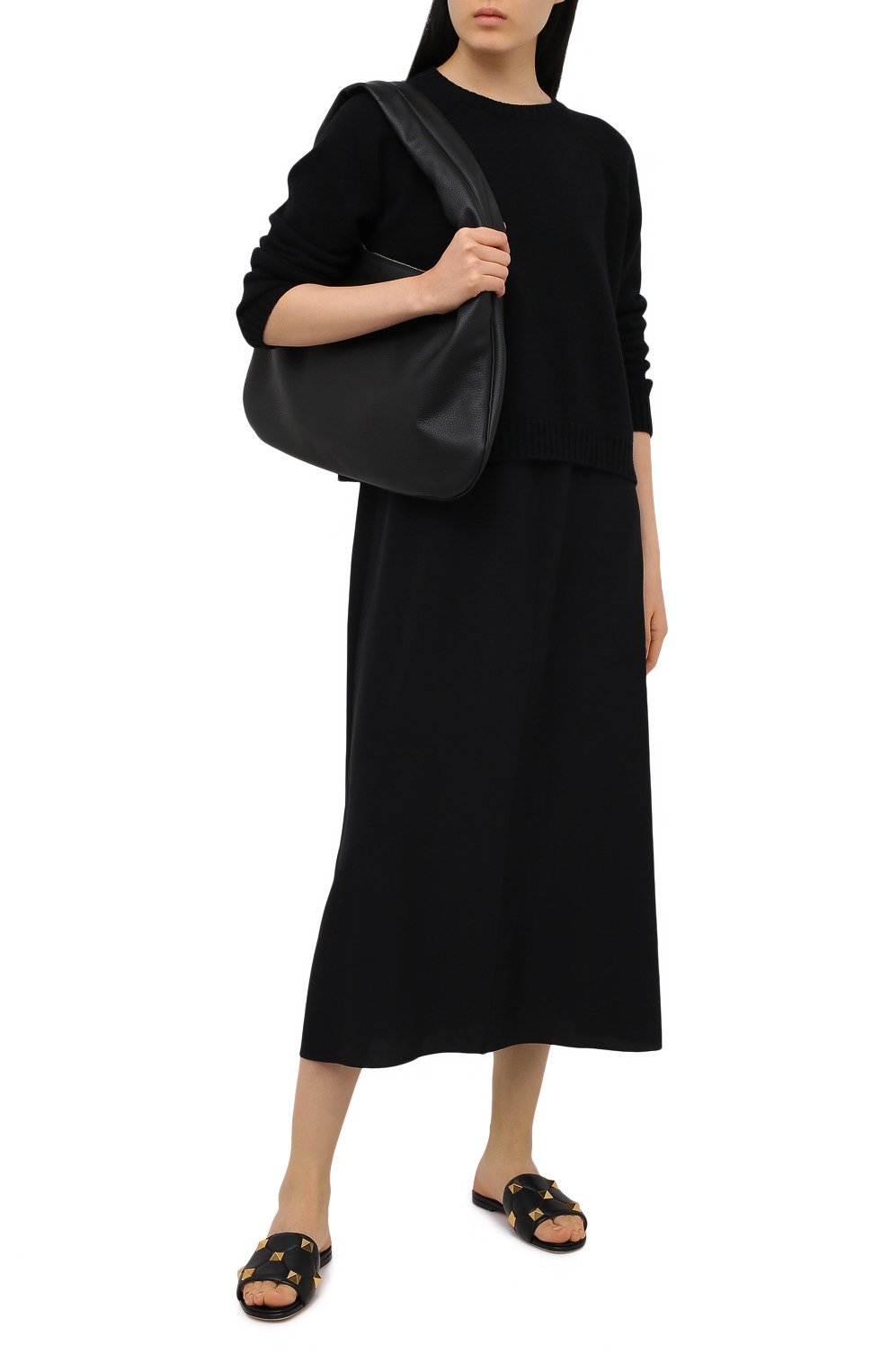 Кожаные шлепанцы upstud spike VALENTINO, арт. VW2S0BK4/ZCG, фото 2