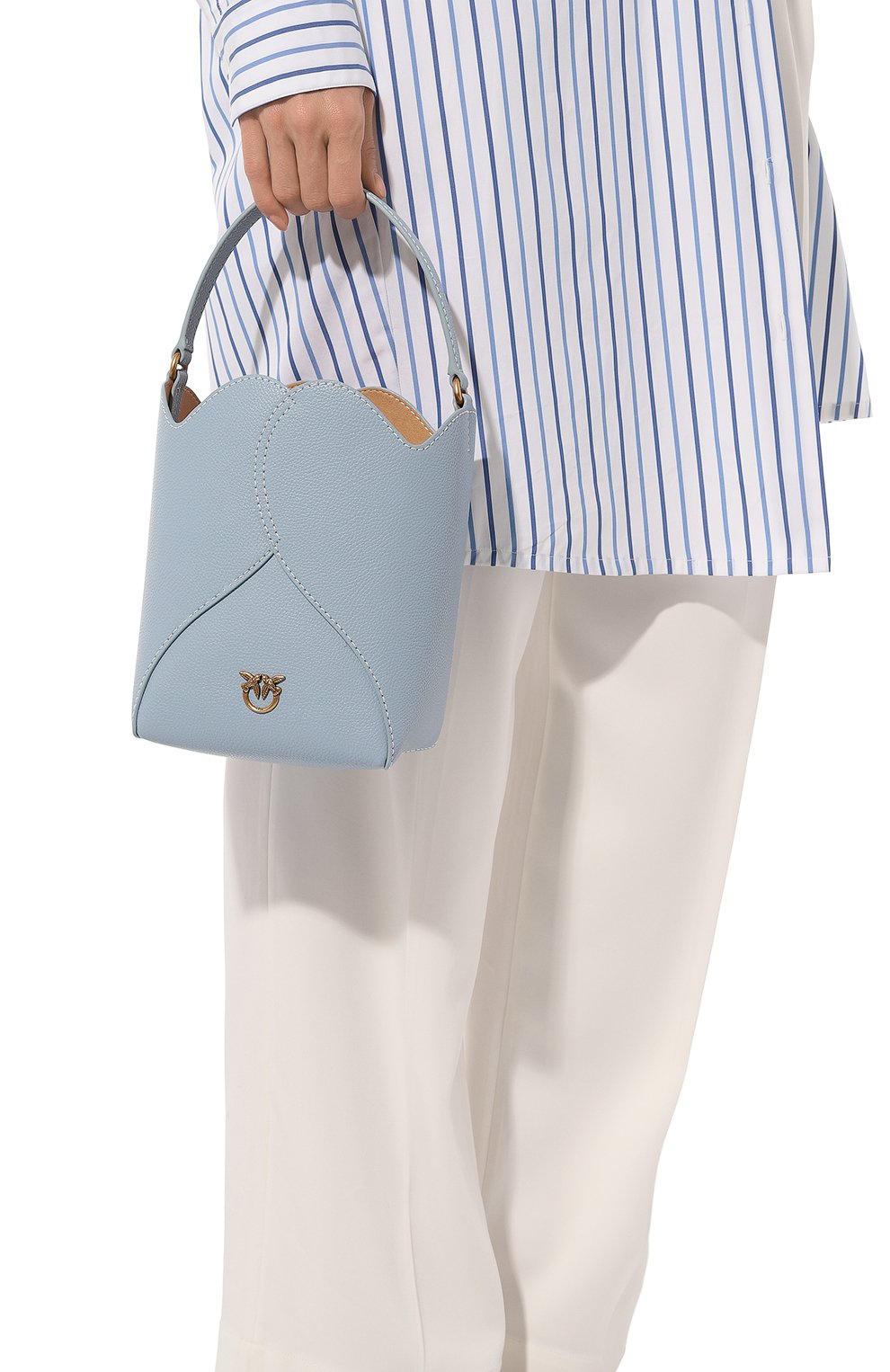 Сумка heart mini PINKO голубого цвета по цене 31100 руб., арт. 103334/A1RM, фото 2 Сумка heart mini PINKO, арт. 103334/A1RM, фото 2