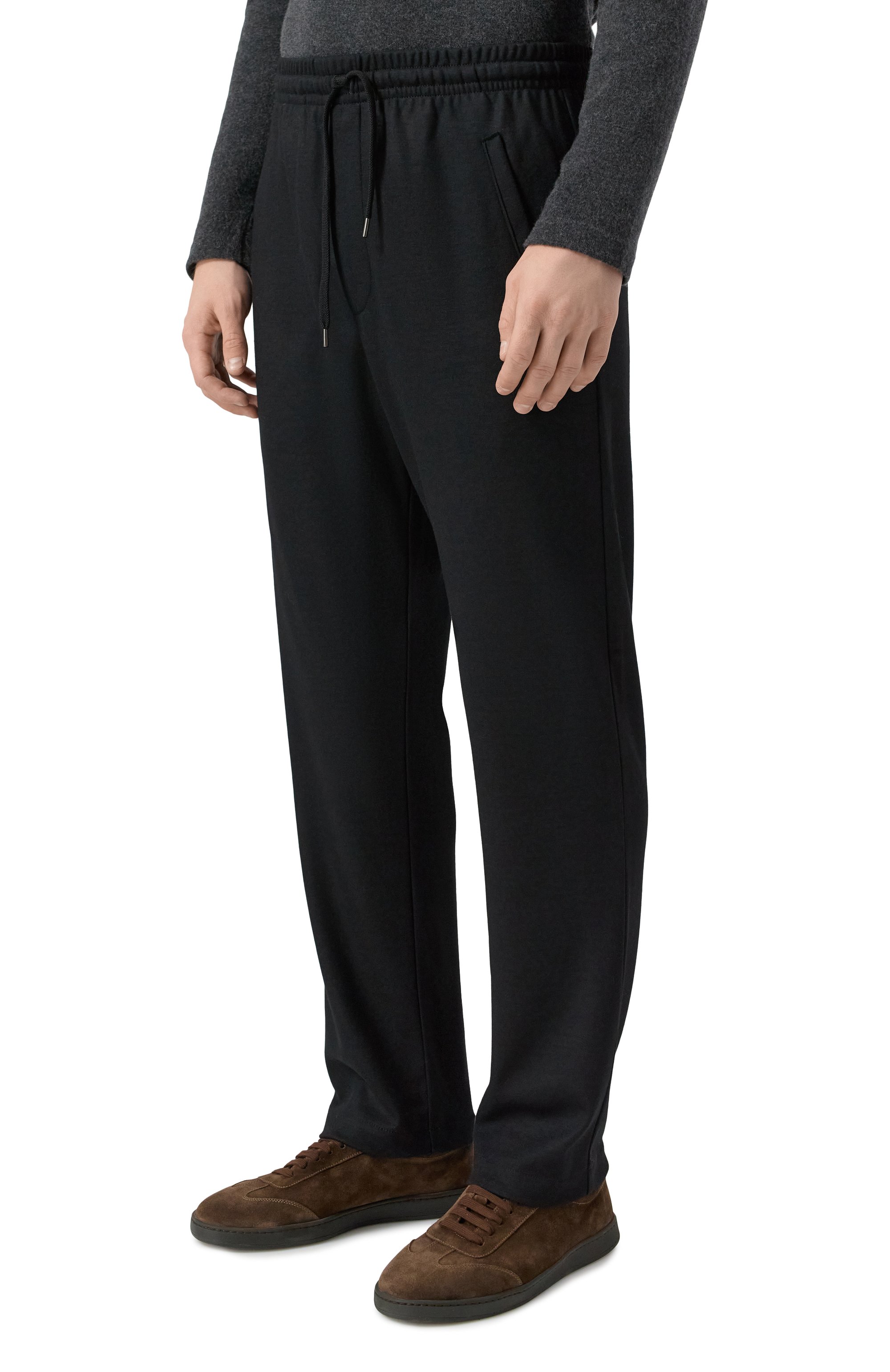 Шерстяные брюки HARRIS WHARF LONDON черного цвета по цене 57900 руб., арт. CW7016MYM, фото 3 Шерстяные брюки HARRIS WHARF LONDON, арт. CW7016MYM, фото 3