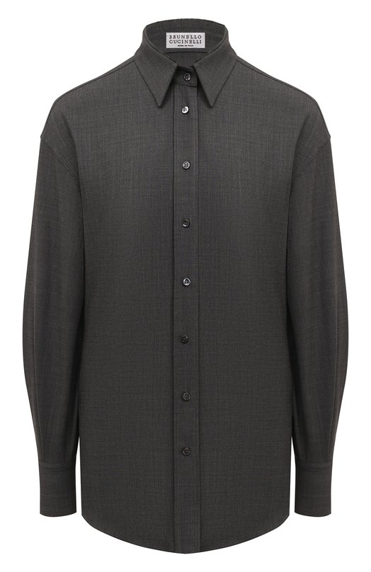 Шерстяная рубашка Brunello Cucinelli M0W07MK916 Серый M0W07MK916