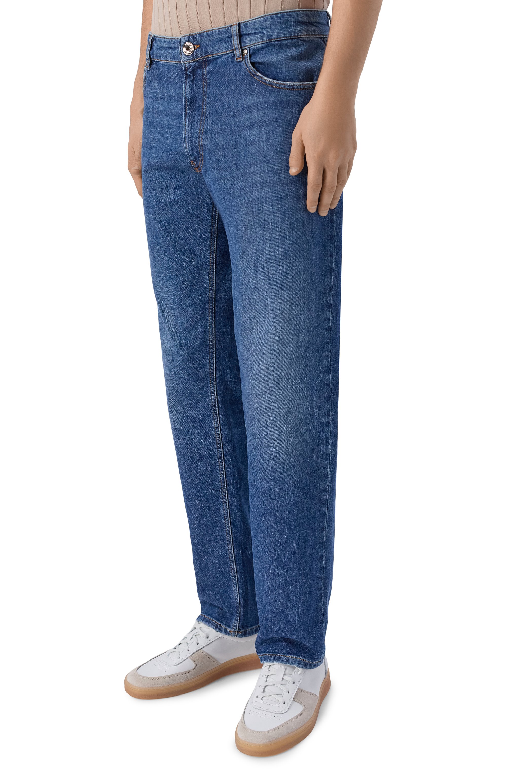 Джинсы ANDREA CAMPAGNA синего цвета по цене 39950 руб., арт. P-380 BLUE USED/CABRENT0 IRIS BLUE, фото 3 Джинсы ANDREA CAMPAGNA, арт. P-380 BLUE USED/CABRENT0 IRIS BLUE, фото 3