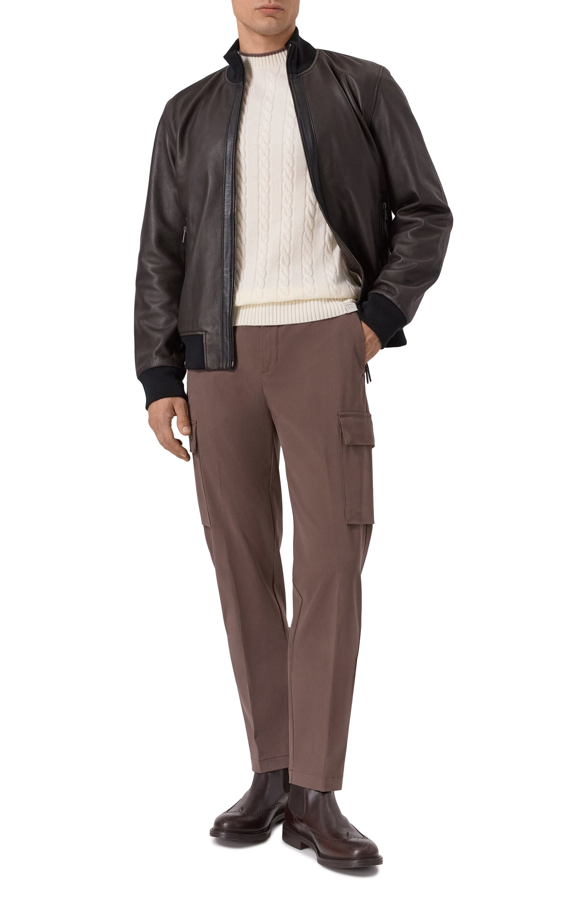 Брюки-карго PAUL&SHARK темно-бежевого цвета по цене 40900 руб., арт. 14314041, фото 2 Брюки-карго PAUL&SHARK, арт. 14314041, фото 2