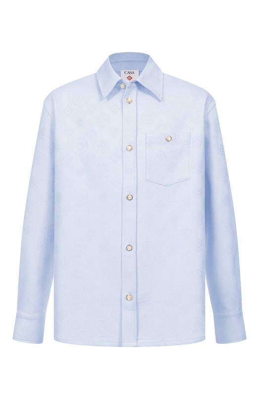 Хлопковая рубашка Casablanca M-AW25-JK-419-01 Голубой M-AW25-JK-419-01