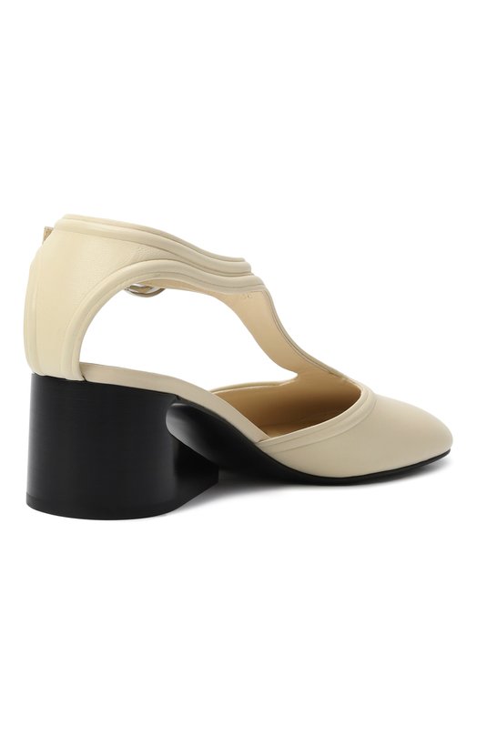 Кожаные туфли Mary Jane Jil Sander J16WM0004-P8226 Кремовый  J16WM0004-P8226 Фото 5
