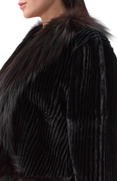 Шуба из кролика с отделкой из лисы GIORGIO ARMANI, арт. 02/101963/61271, фото 5