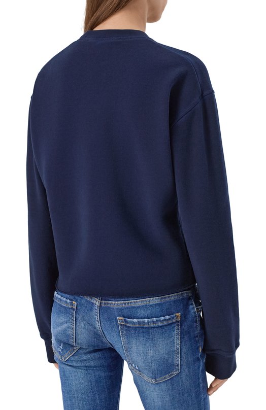 Хлопковый свитшот Dsquared2 S75GU0600/S25030 Синий  S75GU0600/S25030 Фото 4