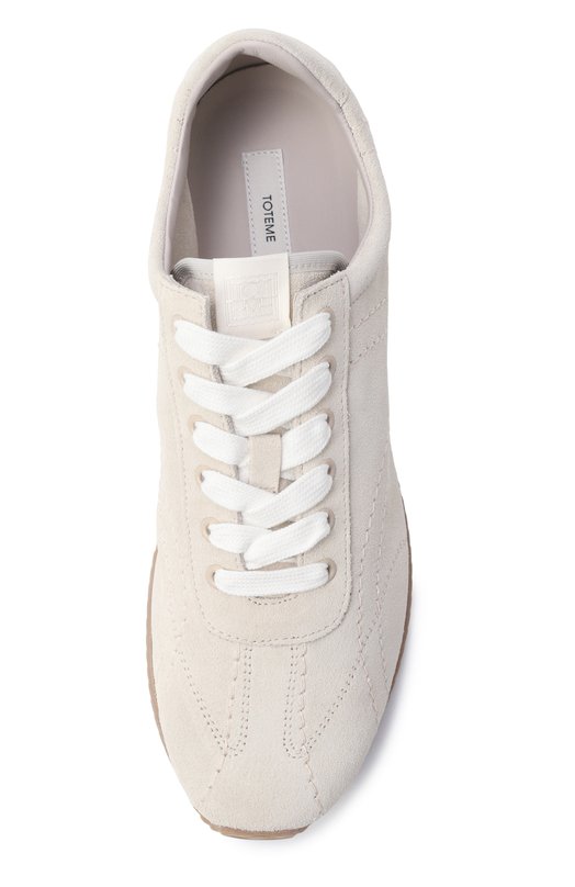 Замшевые кроссовки TOTEME 262-WAS0324-LE0027-009 Кремовый  262-WAS0324-LE0027-009 Фото 6