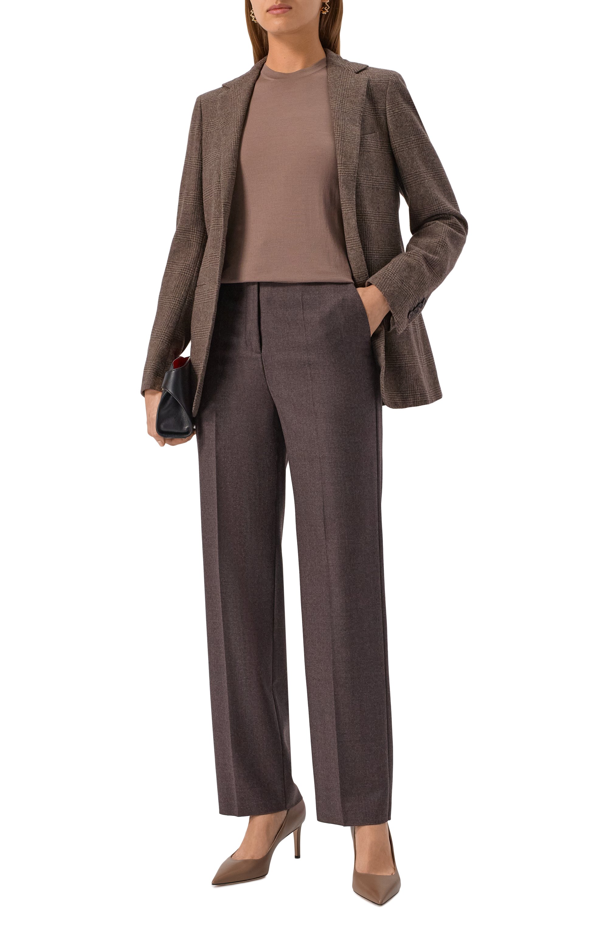 Шерстяные брюки AGNONA, арт. T70907E/U1142E, фото 2