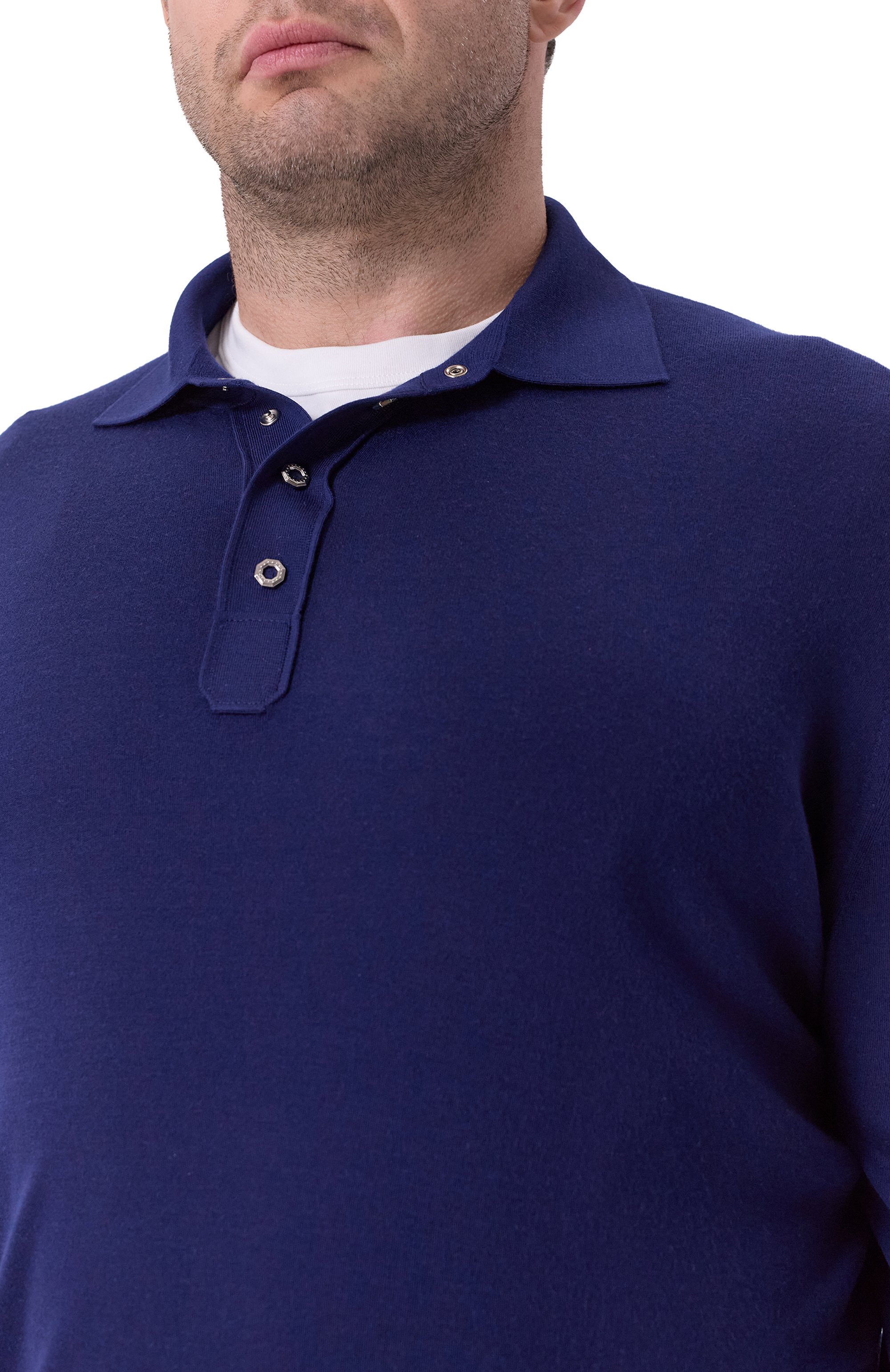 Кашемировое поло STEFANO RICCI темно-синего цвета по цене 334500 руб., арт. W505003P04/W25303/60, фото 5 Кашемировое поло STEFANO RICCI, арт. W505003P04/W25303/60, фото 5