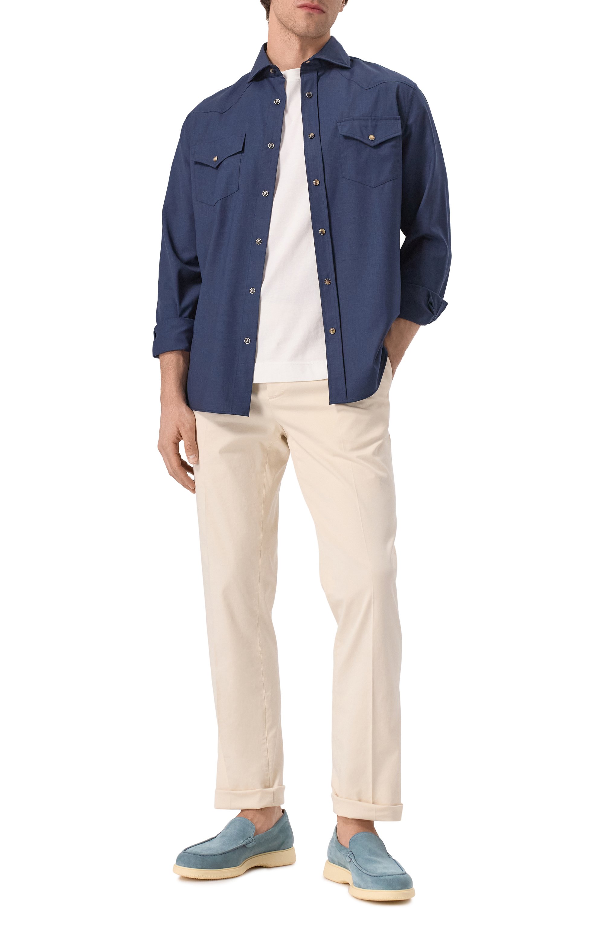 Шерстяная рубашка BRUNELLO CUCINELLI, арт. MM6704008, фото 2