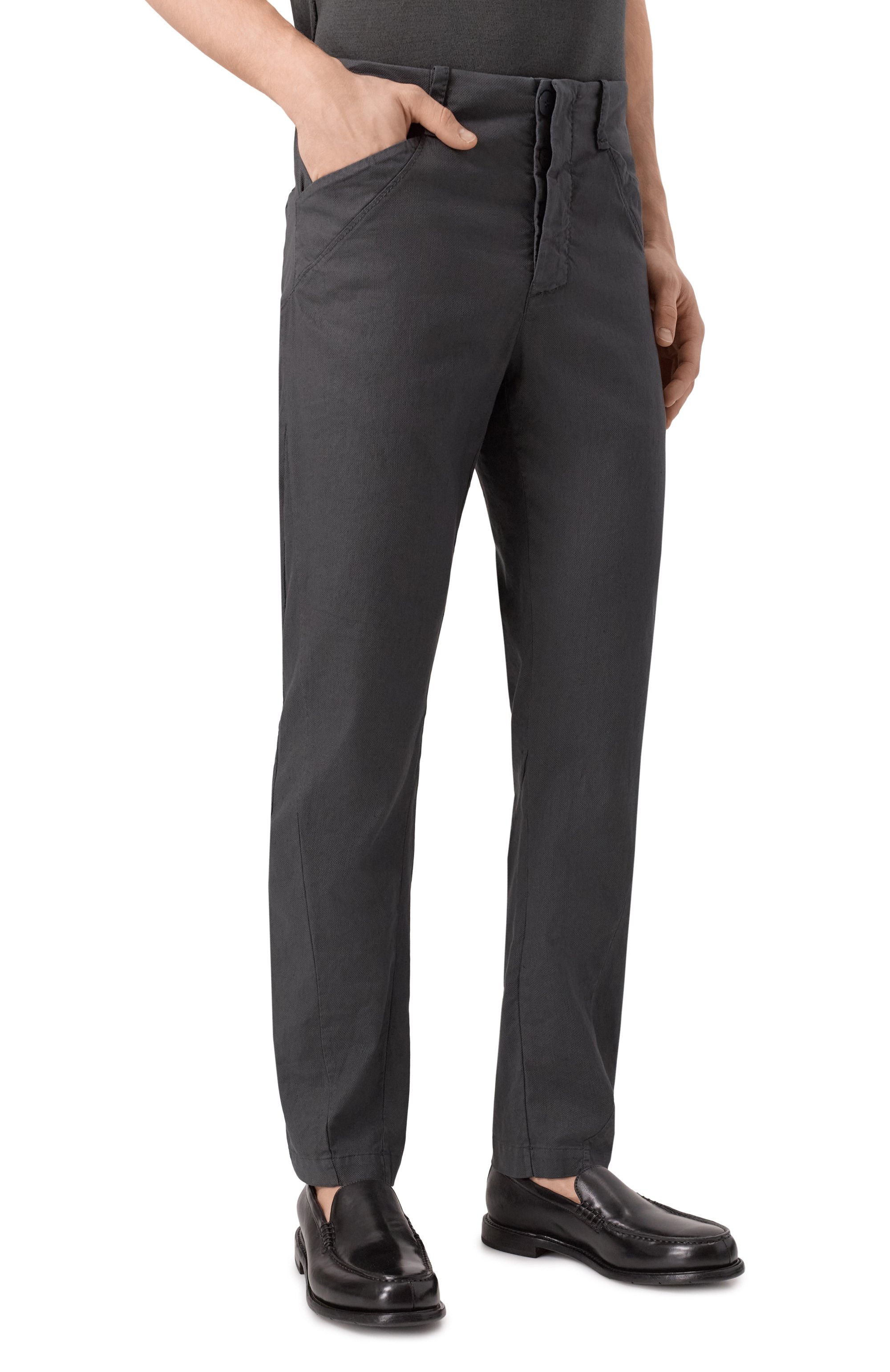 Брюки из хлопка и льна TRANSIT, арт. CFUTRZE140, фото 3