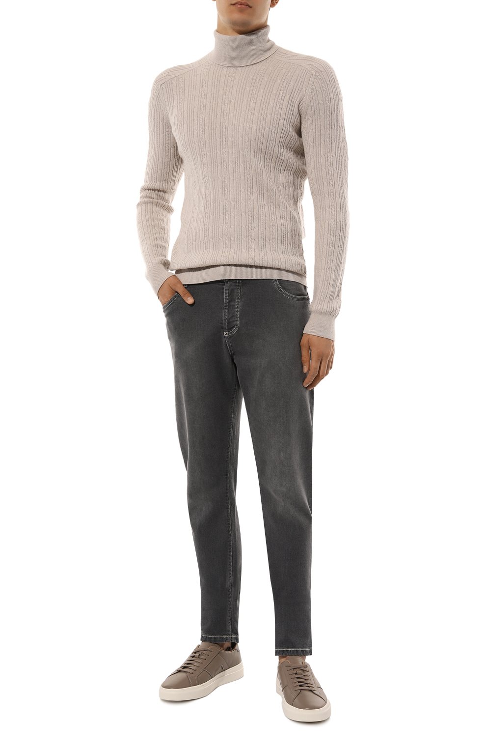 Кожаные кеды gloria SANTONI бежевого цвета по цене 57950 руб., арт. MBGG21967PNNKDRX, фото 2 Кожаные кеды gloria SANTONI, арт. MBGG21967PNNKDRX, фото 2