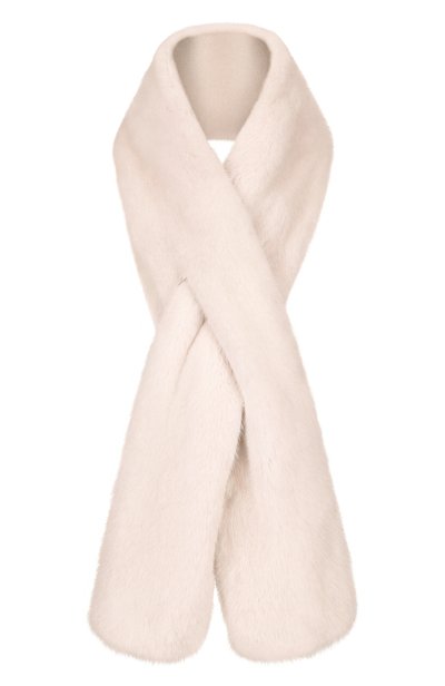 Женский меховой шарф из норки MVST, арт. MSC-01 MINK PEARL