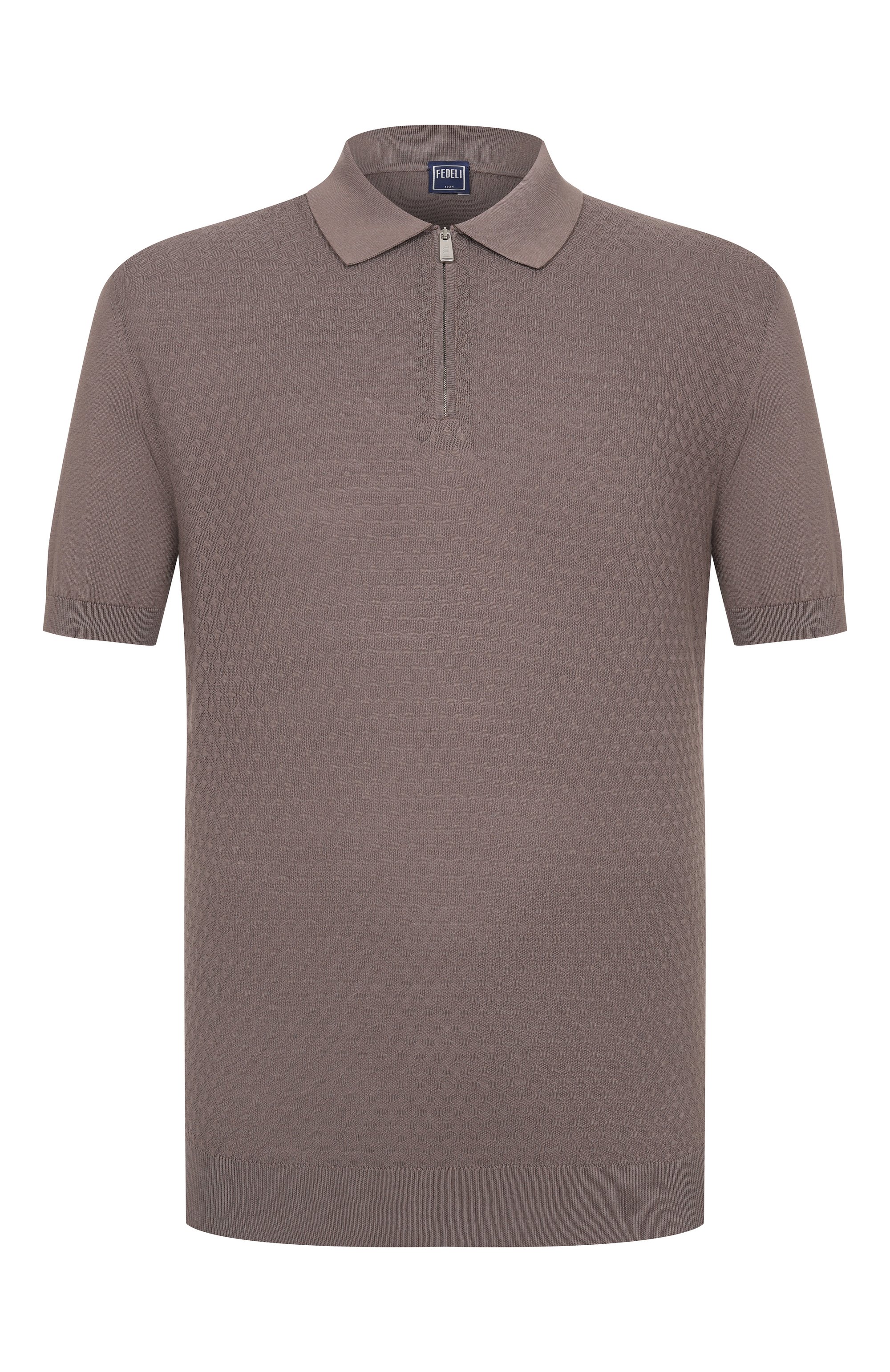 Хлопковое поло FEDELI серого цвета по цене 64600 руб., арт. MU0D5853/GIZA LIGHT DUSTY, фото 1 Хлопковое поло FEDELI, арт. MU0D5853/GIZA LIGHT DUSTY, фото 1