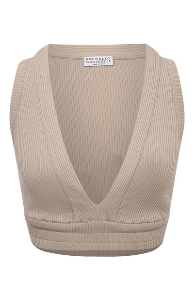 Женский хлопковый топ BRUNELLO CUCINELLI, арт. MP990BJ589