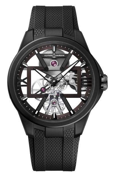 Мужские часы skeleton x ULYSSE NARDIN, арт. 3713-260-3/BLACK