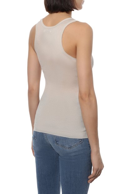 Хлопковая майка ISABEL MARANT ETOILE кремового цвета по цене 15300 руб., арт. TS0770-22P060E/L0UISALIC, фото 4 Хлопковая майка ISABEL MARANT ETOILE, арт. TS0770-22P060E/L0UISALIC, фото 4