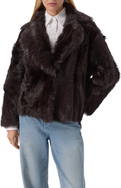 Шуба из овчины MANZONI24, арт. 25M1575R-S32N/48, фото 3