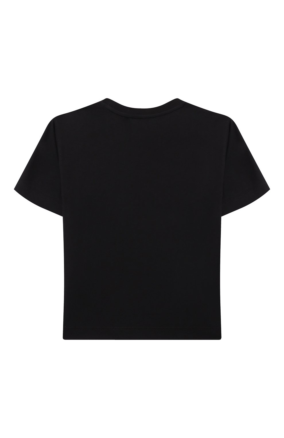 Хлопковая футболка MOSCHINO черного цвета по цене 7220 руб., арт. H7M03R/LAA24/10-14, фото 2 Хлопковая футболка MOSCHINO, арт. H7M03R/LAA24/10-14, фото 2