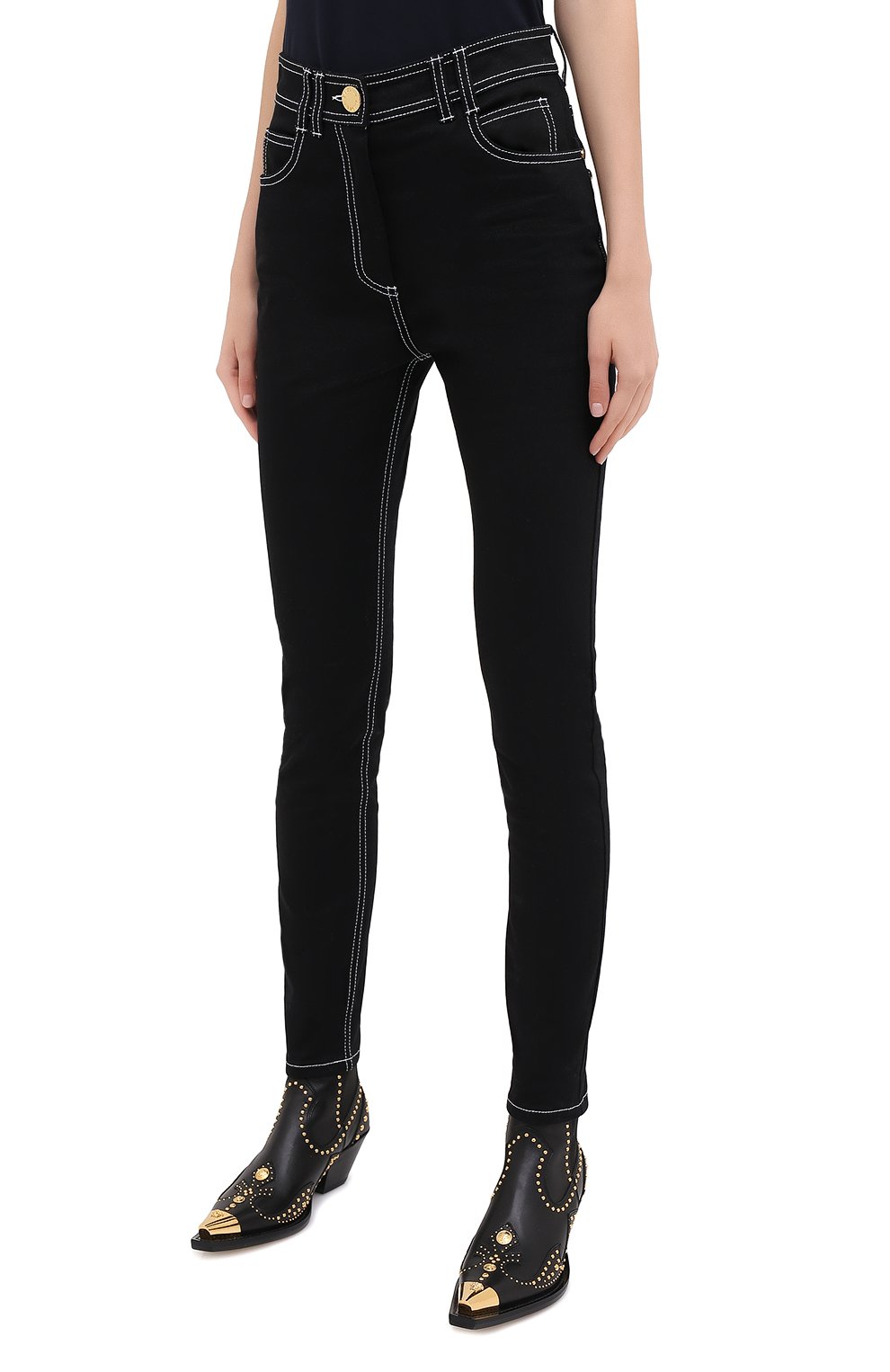 Джинсы BALMAIN черного цвета по цене 77950 руб., арт. UF15460/D022, фото 3 Джинсы BALMAIN, арт. UF15460/D022, фото 3