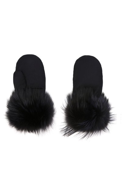 Варежки с меховой отделкой YVES SALOMON, арт. 22WAA126XXFLRD, фото 3