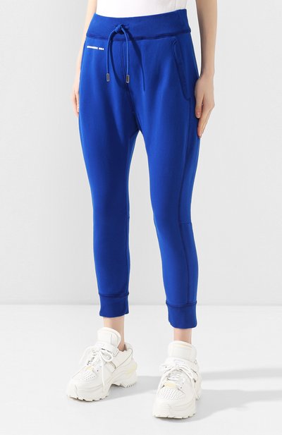 Хлопковые джоггеры DSQUARED2 синего цвета по цене 32600 руб., арт. S72KA0989/S25030, фото 3 Хлопковые джоггеры DSQUARED2, арт. S72KA0989/S25030, фото 3