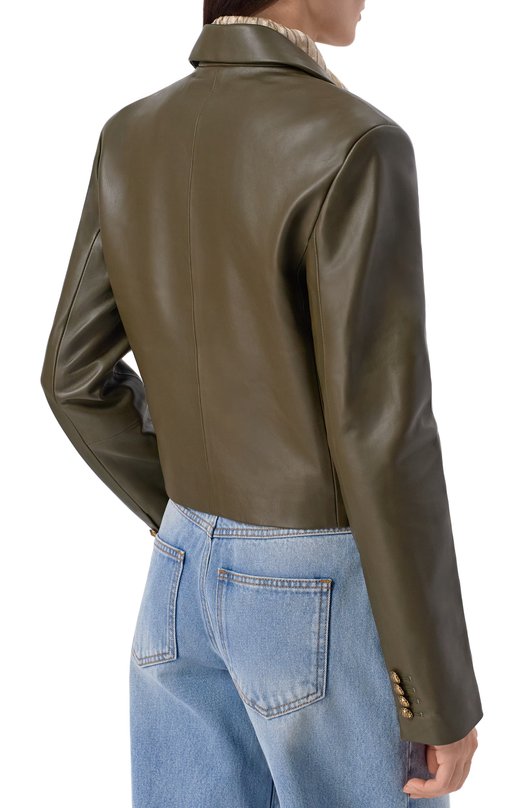 Кожаная куртка Zimmermann 5618JF251 Хаки  5618JF251 Фото 4