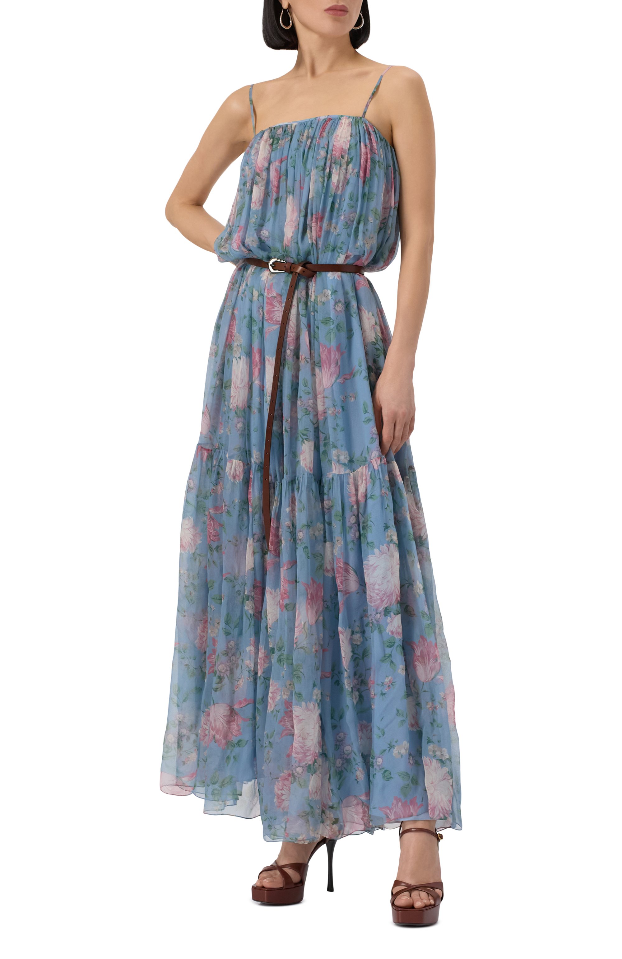 Кожаные босоножки debbie 110 SAINT LAURENT, арт. 825303/AACSQ, фото 2